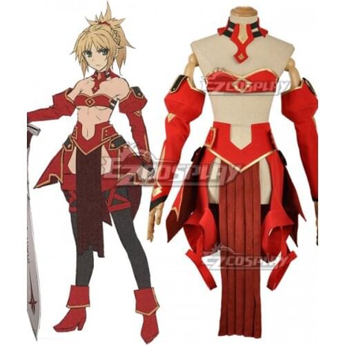 Fate Apocrypha Saber of Red Mordred Battle Suit Battle Set Women Halloween Suit Dress Uniform Outfit Cosplay Costume E001