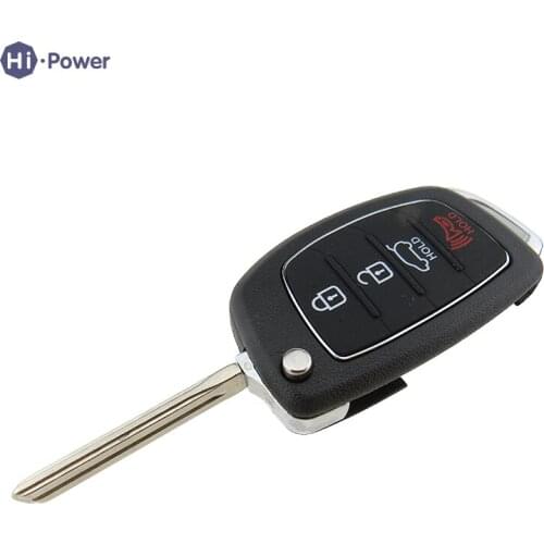 Hi-power Remote Key Shell 4 Buttons For HYUNDAI Santa Fe (ix45) 2013-2014 Folding Flip Key Blank Auto Replacement Parts Car Key