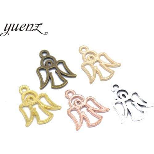 YuenZ 20pcs Antique Silver color Angel Charm Metal Charms Necklace Jewelry Diy Jewelry Findings Handmade Craft 20*16mm I206