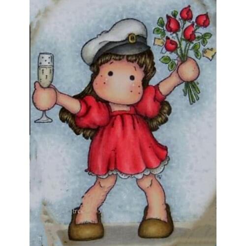 Yulan Glass Girl Transparent Silicone Rubber And Metal Die Sheet Cling Scrapbooking DIY Cute Pattern Photo Album Stamp