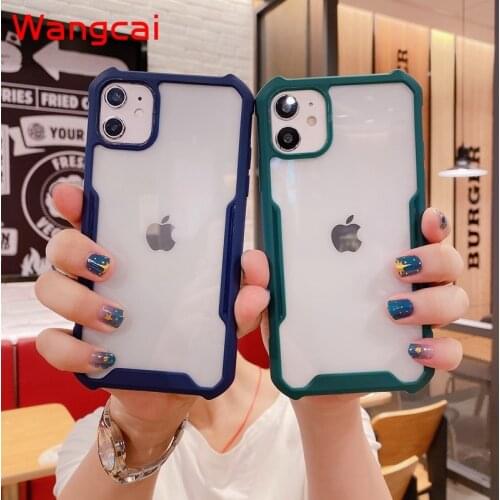 Camera Protection Phone Case For iPhone 12 11 Pro Max 12 mini XS Max XR X 8 7 6 6s Plus Transparent TPU Back Cover