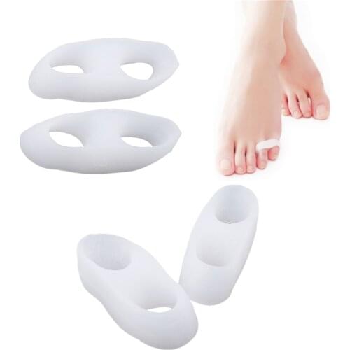 1Pair Hallux Valgus Silicone Correction Gel Foot Care Toe Separator Little Finger Protector Bunion Adjuster Protetor Joanete