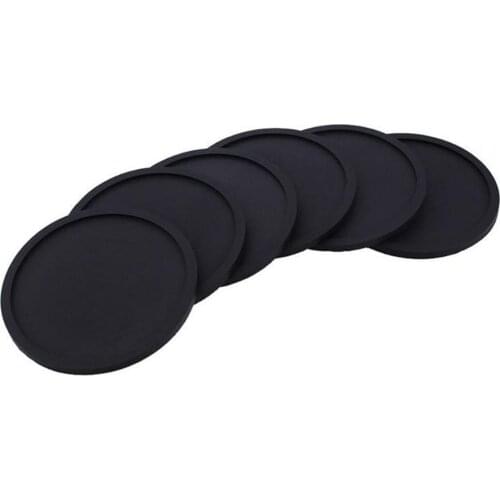 1pcs Round Silicone Thickened Cushion Heat Insulation And Silicone Coaster Suitable Coasters Bar Diameter For Cafe 10 Cm W0Q3