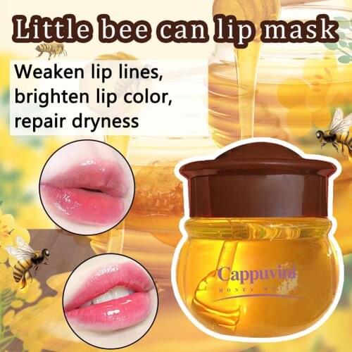 1pc Little Bee Jar Lip Mask Moisturizing Repair Lip Daytime Weakening Repair Night Bee Mask Moisturizing Jar Mask Little Li G3R2