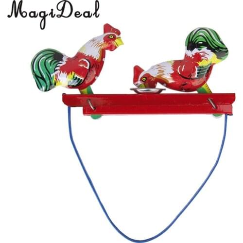 MagiDeal 1Pc Iron Vintage Pecking Chicks Tin Model Funny Wind up Toy Collectible Gift for Adult Children Kids Birthday Xmas Gift