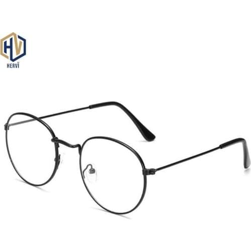 2020 Round Optics Glasses Frame Retro Men Women Solid Color Metal Prescription Spectacles Frames Myopia Eyeglasses