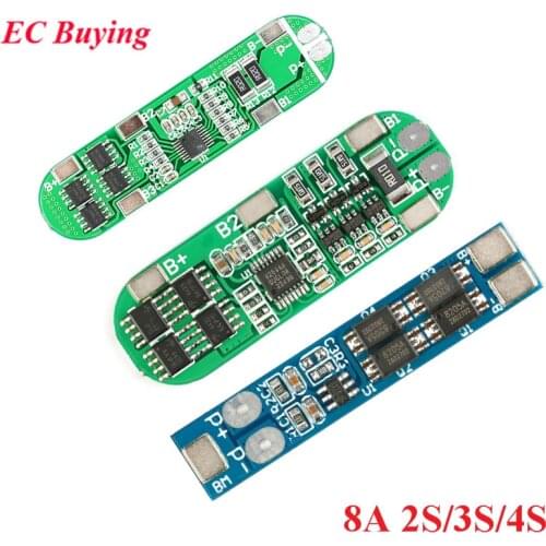 2S 3S 4S 18650 Li-ion Lithium Battery Protection Board Charger Module PCB BMS Lipo Cell Board 8A/10A 7.4V 8.4V 12.6V 16.8V