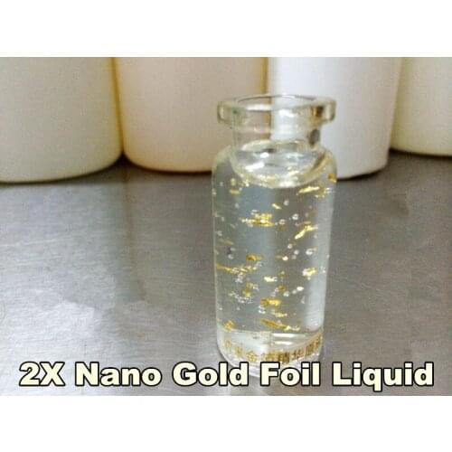 2X10ml Gold Leaf Foil Essence Liquid Moisturizing Remove Dark Circles Anti Aging AGENESS