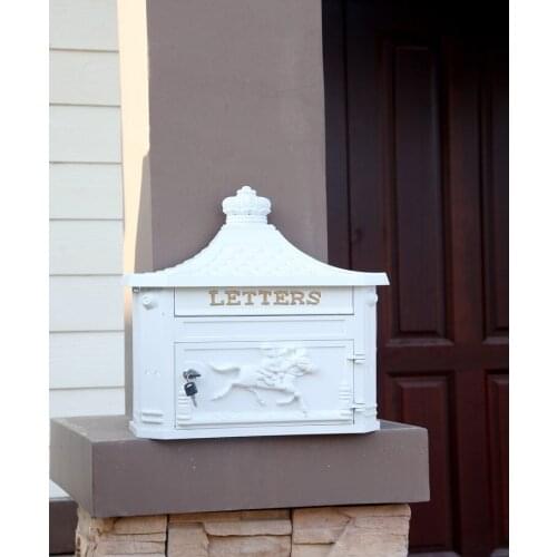 4-Colour Top selling European wall Mailbox Fashion Vintage Bucket tin Newspaper box Post Letter Box aluminium
