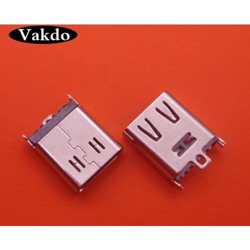 5pcs TYPE C 6Pin SMT Female jack High Current Fast Type-C with 4 Fixed Pins Diy Welding Connector H=10.5mm