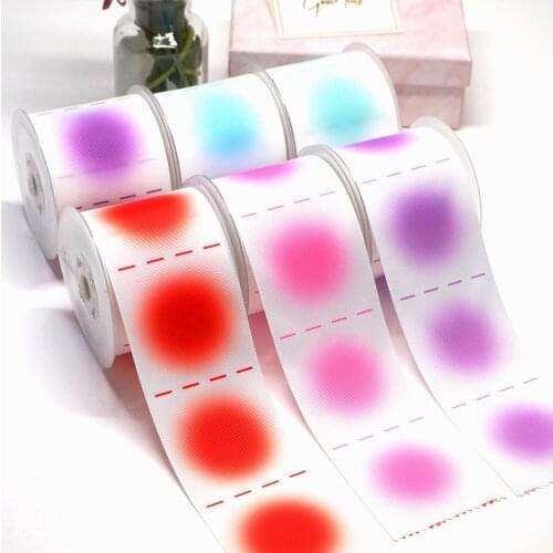 DIY Cartoon Dot Printed Grosgrain Ribbon For Craft Supplies Sewing Accessories 5 Yards. 51727