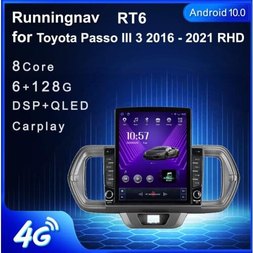 9.7" Android For Toyota Passo III 3 2016 2017 2018 2019 2020 2021 RHD Tesla Car Radio Multimedia Video Player Navigation GPS