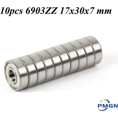 PMGN 10PCS ABEC-5 6903ZZ 6903 ZZ 17x30x7 mm 6903Z 61903 Z Thin SectionMetal Shielded Deep Groove Ball Bearings