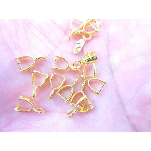 DIY gold jewelry accessories 18 K necklace earrings connecting folder pendant accessories pearl