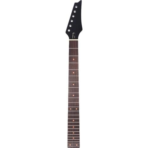 24 Frets New Replacement Maple Neck Rosewood Fretboard Fingerboard for Electric Guitar Black