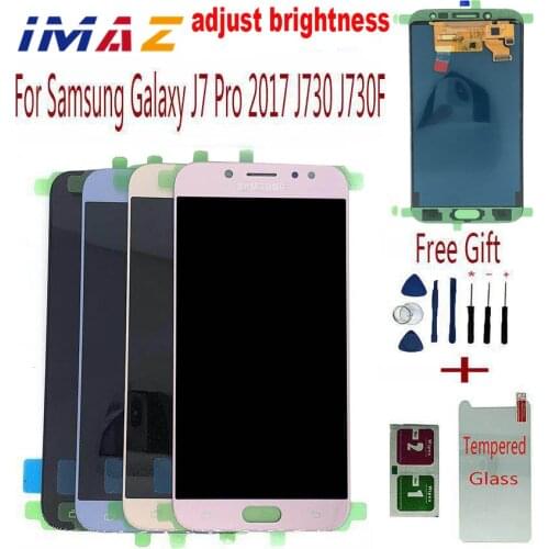 IMAZ Adjust Brightness 5.5" For Samsung Galaxy J7 Pro 2017 J730 J730F J730G J7 2018 LCD Display Touch Screen Digitizer Assembly