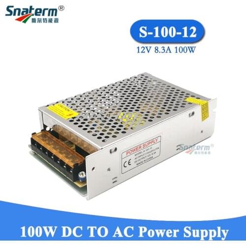DC12V 8.3A 100W Switching Power Supply LED Driver Transformer 220V AC To DC 12 V For Electronics Led Strip Display Single Output