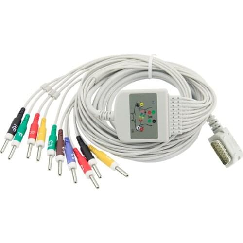 KENZ Compatible ECG EKG Cable 10 Leads IEC Banana 4.0mm