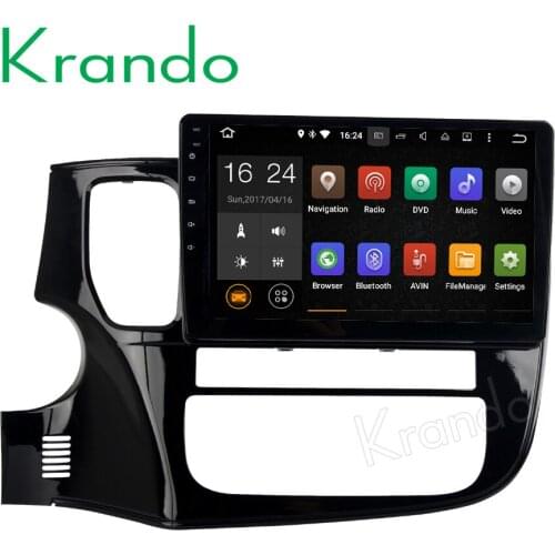 Krando 10.1" Android 7.1 car radio gps navigation multimedia system for Mitsubishi Outlander 2015+ audio player WIFI 3G DAB