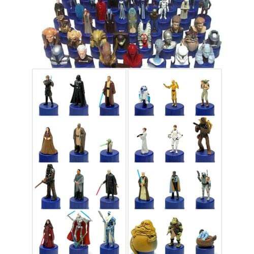 Hasbro Star Wars Mini Bottle Cap Action Figures Dolls Toys 15 32 34 35 Model Collection for Kids Gift Cartoon Plastic Dolls New