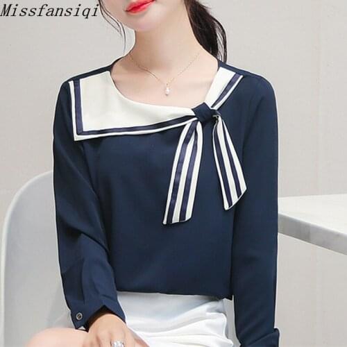 Женские рубашки в полоску Missfansiqi China At AliExpress