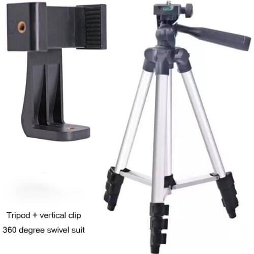New 360 degree rotating horizontal and vertical mobile phone holder Video shooting tripod Selftimer bracket clip for iphone11 8