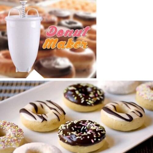 New Kitchen Tools Manual Doughnut Machine Deep Fry Donut Mould Plastic Lightweight Waffle Dispenser Donut Maker