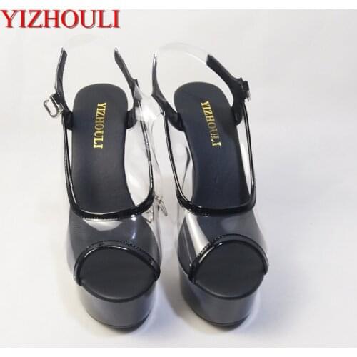 Sexy high heels, summer wedding 15cm high quality white transparent wedding high heels