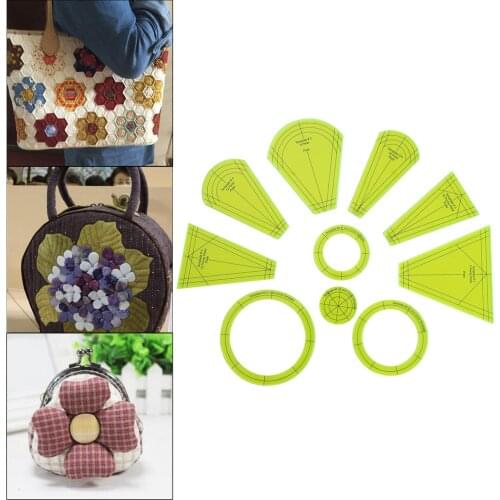 Practical Quilting Template Patchwork Ruler Dresden Plate Template Set For Domestic Sewing Machine Parts Set Sewing Supplies