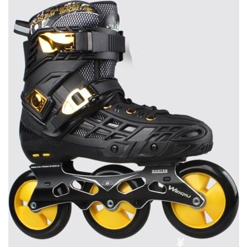 Japy WeiQiu Inline Skates 72-76-80mm or 3*100mm Slalom Speed Inline Skates Roller Free Skating Shoes Sliding Patines