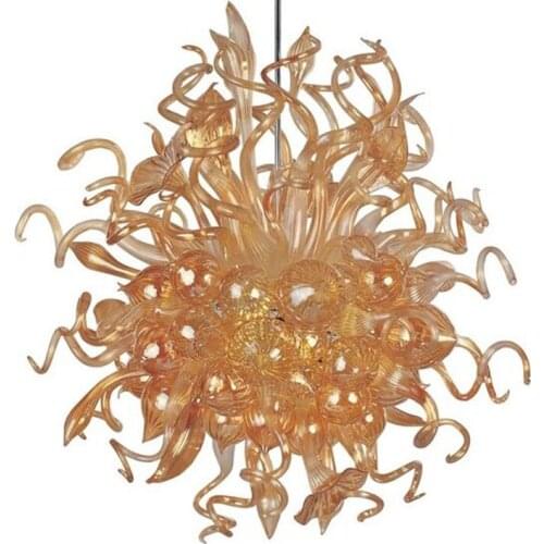 Luxury Gold Chandeliers Designer Art Glass Chandelier Indoor Kitchen Lights Hanging Lamp