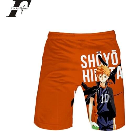 Anime Haikyuu 3D Shorts Beach Pants Karasuno Summer Swimwear Harajuku Fashion Mens Clothing 2020 Kpop New Summer Swim Trunk