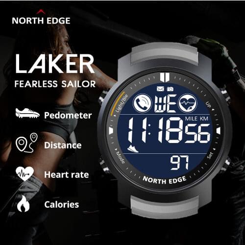 NORTH EDGE LAKER 2020 Smart Watch Men Waterproof Fitness watch Swimming Running Sports Pedometer smart watch for android IOS