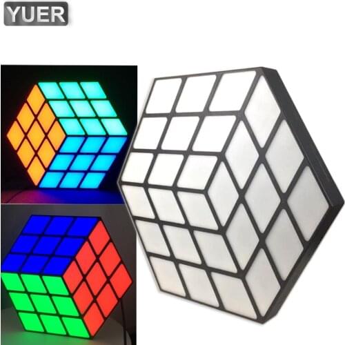 Modern RGB LED Wall Lamp LED 3D Magic Cube Effect Flat Panel Stage Light For Disco DJ KTV Wedding Christmas Party Show Lighting