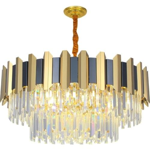 LED Modern Stainless Steel Crystal Chandeliers Home Lighting lustres Hanging Lamps Chandelier Lighting For Foyer