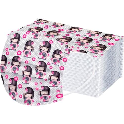 10/50pcs Mascarilla Desechable For Adult Easter Printed Three-layer Mascarillas Mascarilla Desechable Halloween Cosplay Bandana