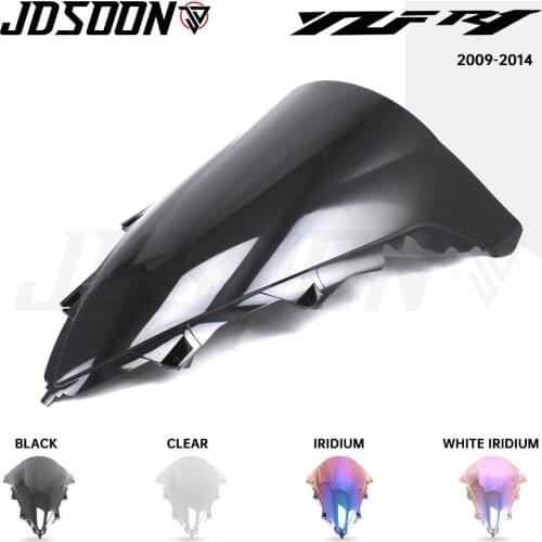 YZF-R1 2009-2014 motocicleta ABS parabrisas de burbuja doble para Yamaha YZF R1 1000, 2009, 2010, 2011, 2012, 2013, 2014