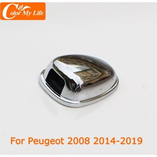 Color My Life 2Pcs/Set for Peugeot 2008 2014 - 2018 ABS Chrome Water Wiper Nozzle Protection Cover Trim Car Styling