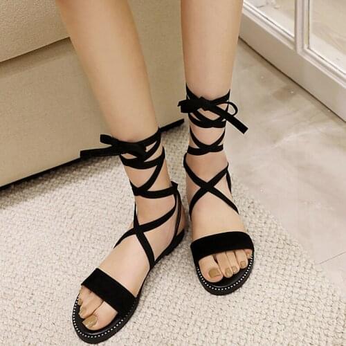 New Style Sandals Large Size 34-43 Strap Flat Open Toe Casual Womens Shoes Shoes Women Womens Shoes