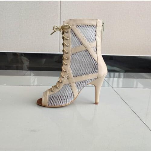 Practice Women Dance Boots Skin Salsa Ballroom Latin Jazz Dance Shoes Girls Dancing Party Boots Mujer Dansschoenen Tango Women