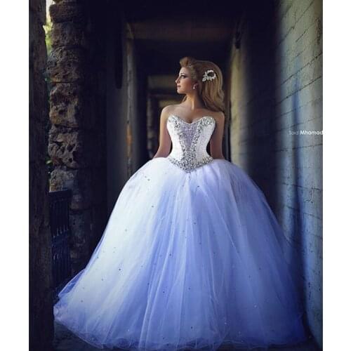 Robe De Mariage Romantic Sweetheart Crystal Lace Up Shopping Sales Online bridal gown 2018 Long Tail mother of the bride dresses