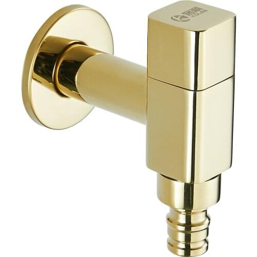 Gold BRASS Washing Machine Faucet Balcony Mop Pool Wall Single Cold Water Nozzle 4 6 Washing Machine Faucet Tub Faucets