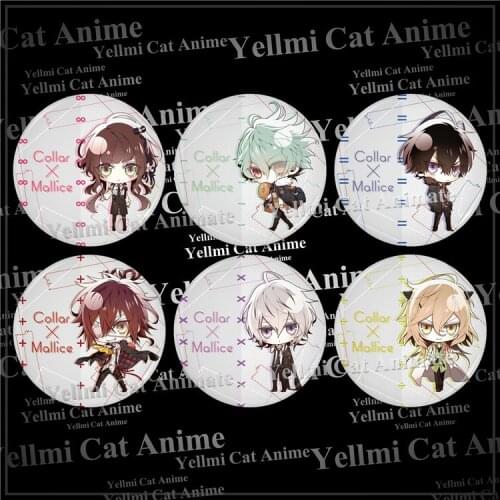 1pc 58mm Collar X Malice AMNESIA Super Cute iron badge for clothes Backpack
