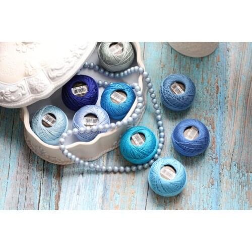 10 grams Each Ball Size Pearl Cotton Embroidery thread Craft Needlework Double Mercerized Egyptian long staple Cotton DMC Color