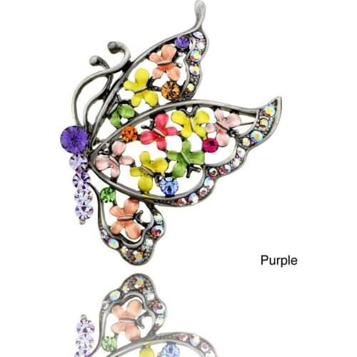 100pcs/ New Product Colorful butterfly Brooch Pin for women, womens gift/birthday gift Animal Insect Brooch For Wedding Deco