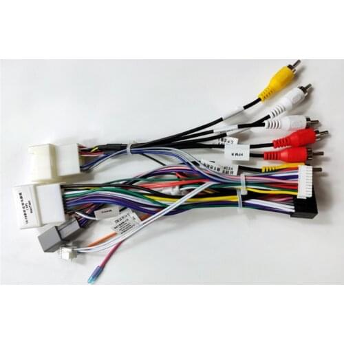 16pin Car Audio Wiring Harness with Canbus Box for Mitsubishi Pajero Aftermarket Stereo Installation Wire Adapter