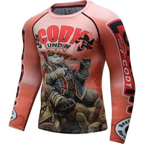 2021 Hot Sale Full Printing Fitness Long Sleeves Rash Guard Sport T Shirt Running tee