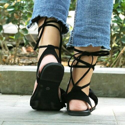 2021 Women Sandals Fashion Gladiator Sandal Sexy Flower High Sandalias Cross Tie Summer Style Casual Shoes Woman Beach Sandals