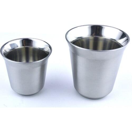 304 Stainless Steel Double Layer Coffee Cup Insulated Tea Cup