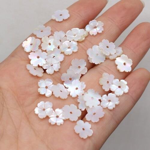 4 Pcs Natural Freshwater White Shell Petal Pendant Loose Bead Crafts Handmade DIY Necklace Bracelet Earring Jewelry Accessories